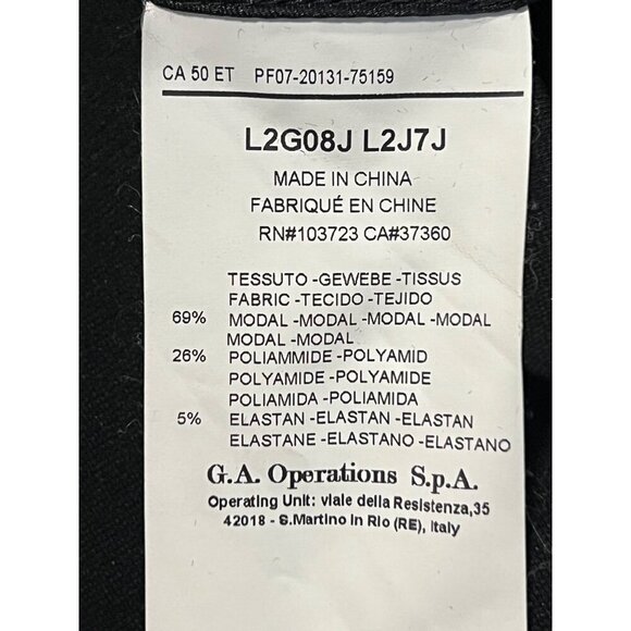 Emporio Armani Black Double Breasted Blazer Women Size 44 Modal Work Career New - Picture 7 of 8